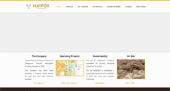 Desktop Screenshot of mayfoxmining.com